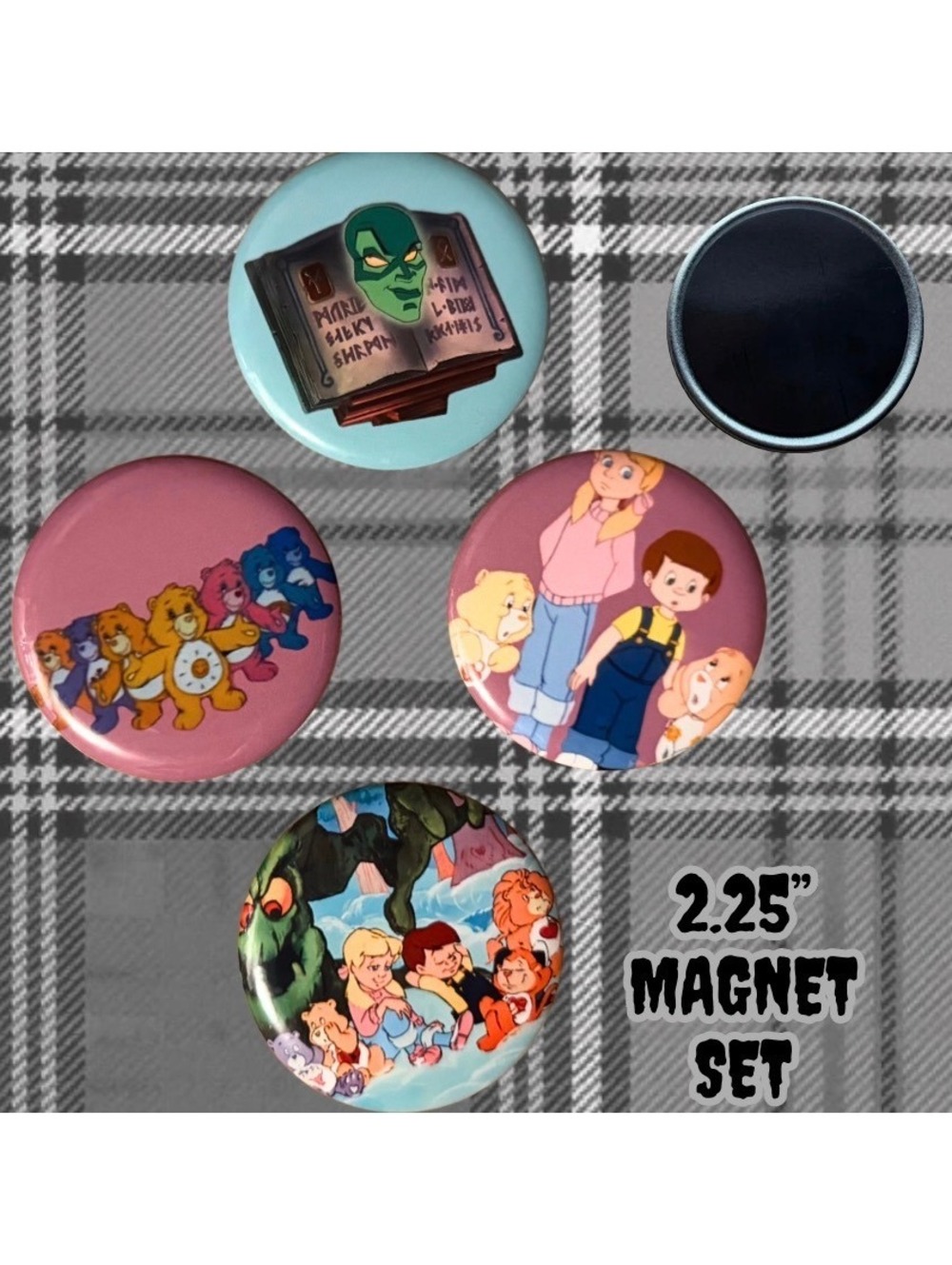 The Care Bears movie (1985) Inspired 2.25" Handmade Magnet Set of Four